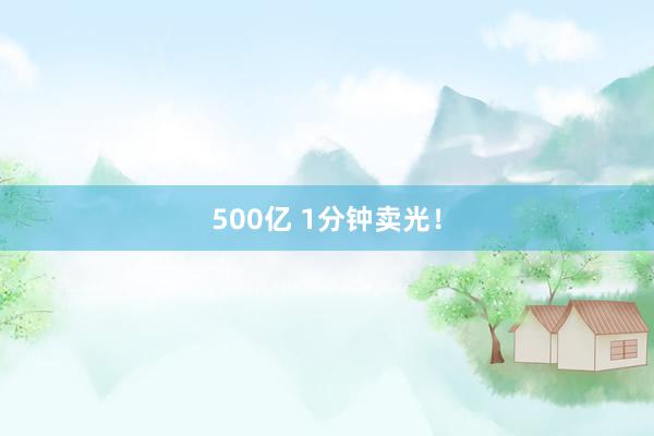 500亿 1分钟卖光！