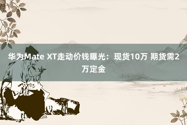 华为Mate XT走动价钱曝光：现货10万 期货需2万定金