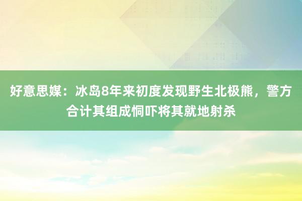 好意思媒：冰岛8年来初度发现野生北极熊，警方合计其组成恫吓将其就地射杀