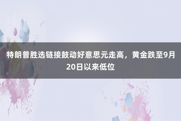 特朗普胜选链接鼓动好意思元走高，黄金跌至9月20日以来低位