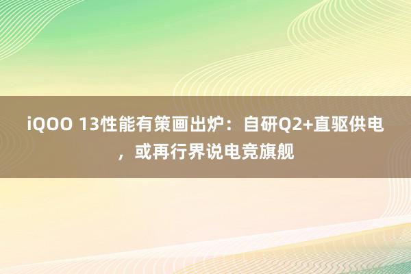 iQOO 13性能有策画出炉：自研Q2+直驱供电，或再行界说电竞旗舰